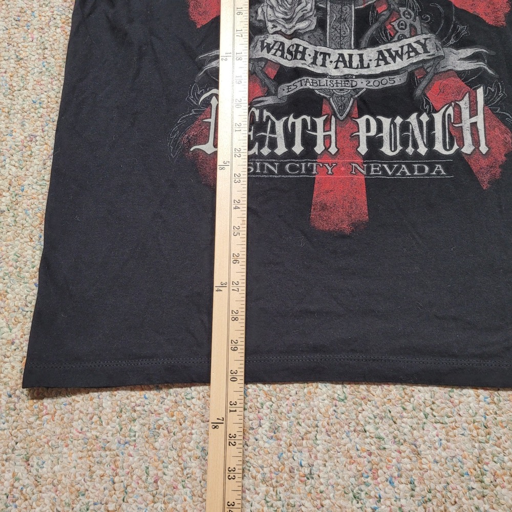 Five Finger Death Punch Shirt Mens XL Black Wash It All Away Skull Band Tee - Picture 9 of 14